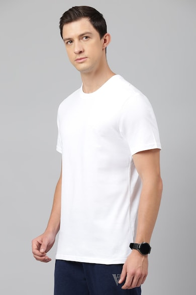 Buy Men White Solid Crew Neck T-Shirts Online - 928741 | Van Heusen