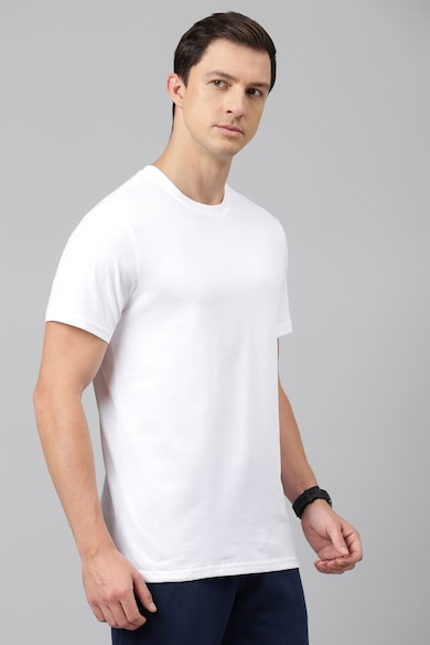 Buy Men White Solid Crew Neck T-Shirts Online - 928741 | Van Heusen