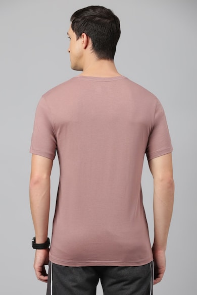 Buy Men Pink Solid Crew Neck T-Shirts Online - 928745 | Van Heusen