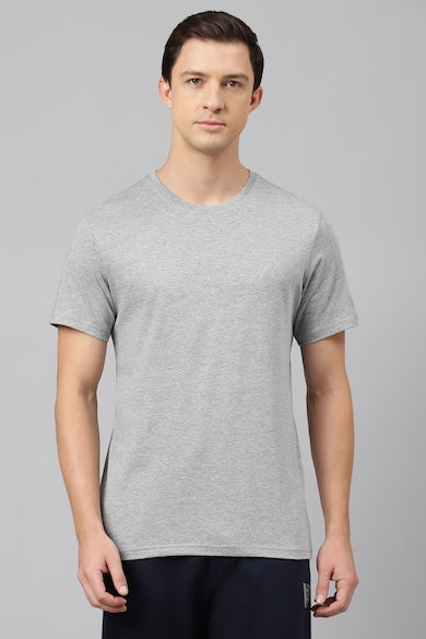 Buy Men Grey Solid Crew Neck T-Shirts Online - 928747 | Van Heusen