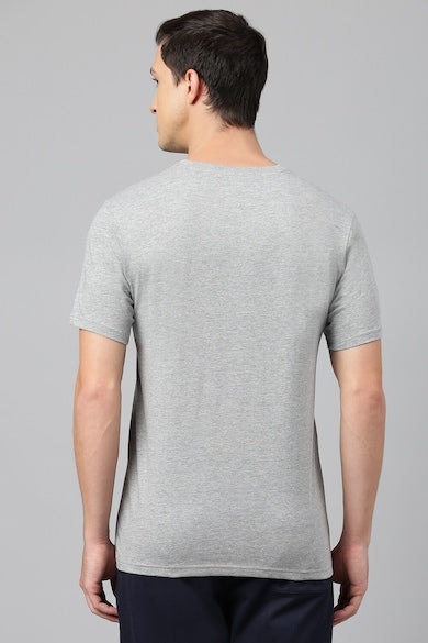 Buy Men Grey Solid Crew Neck T-Shirts Online - 928747 | Van Heusen