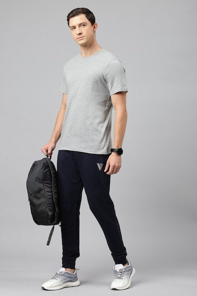 Buy Men Grey Solid Crew Neck T-Shirts Online - 928747 | Van Heusen