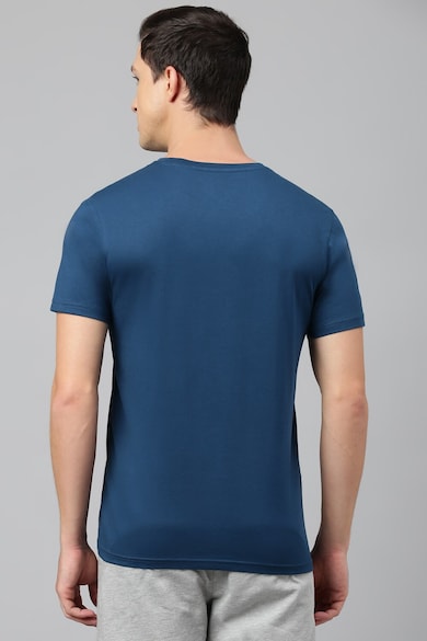 Buy Men Navy Solid Crew Neck T-Shirts Online - 928748 | Van Heusen